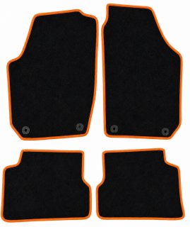PREMIUM textilní autokoberce ŠKODA FABIA II (2007-2014), oranžové
