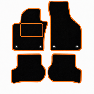 ŠTANDARD textilní autokoberce ŠKODA OCTAVIA II (2004-2013), oranžové