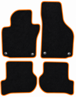 PREMIUM textilní autokoberce VW GOLF V (2003-2008), oranžové