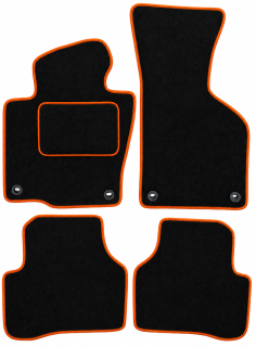 ŠTANDARD textilní autokoberce VW PASSAT B6 (2005-2010), oranžové