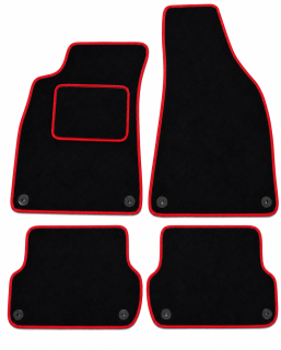 ŠTANDARD textilní autokoberce AUDI A4 (B6,B7) (2001-2007), červené