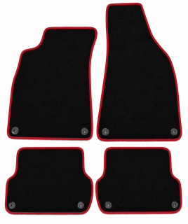 PREMIUM textilní autokoberce AUDI A4 (B6,B7) (2001-2007), červené