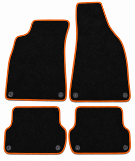 PREMIUM textilní autokoberce AUDI A4 (B6,B7) (2001-2007), oranžové