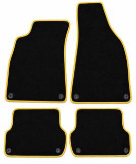 PREMIUM textilní autokoberce AUDI A4 (B6,B7) (2001-2007), žluté