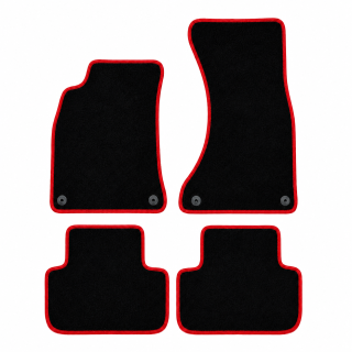 PREMIUM textilní autokoberce AUDI A4 (B8) (2007-2015), červené