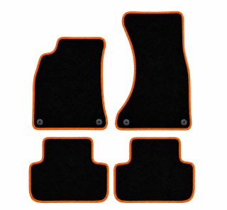 PREMIUM textilní autokoberce AUDI A4 (B8) (2007-2015), oranžové