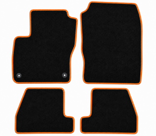 PREMIUM textilní autokoberce FORD FOCUS III (2010-2018), oranžové