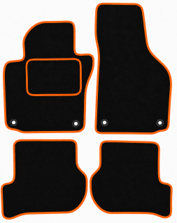 ŠTANDARD textilní autokoberce VW GOLF V (2003-2008), oranžové